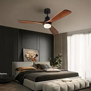Ceiling Fans with Lights, 60" Wood Ceiling Fan with Remote Control