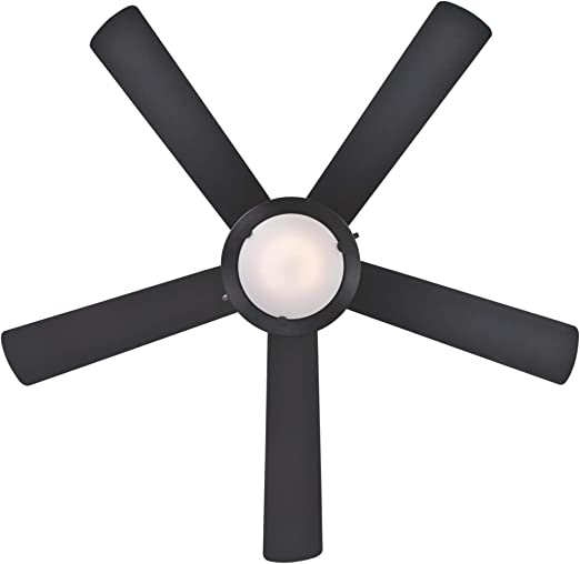 Lighting 7224200 Comet Indoor Ceiling Fan with Light, Matte Black
