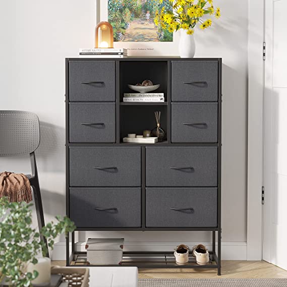 Bedroom with Shoe Racks Shelf, Storage Organizer 8 Drawer Dresser