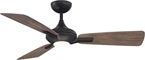 Smart Indoor and Outdoor 3-Blade Ceiling Fan 52in Oil Rubbed Bronze Barn Wood with 3000K LED Light Kit and Remote Control works with Alexa, Google Assistant, Samsung Things, and iOS or Android App
