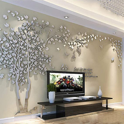 DIY Tree and Birds Wall Decals Family Couple Tree Stickers Murals Wall Decor for Living Room Bedroom